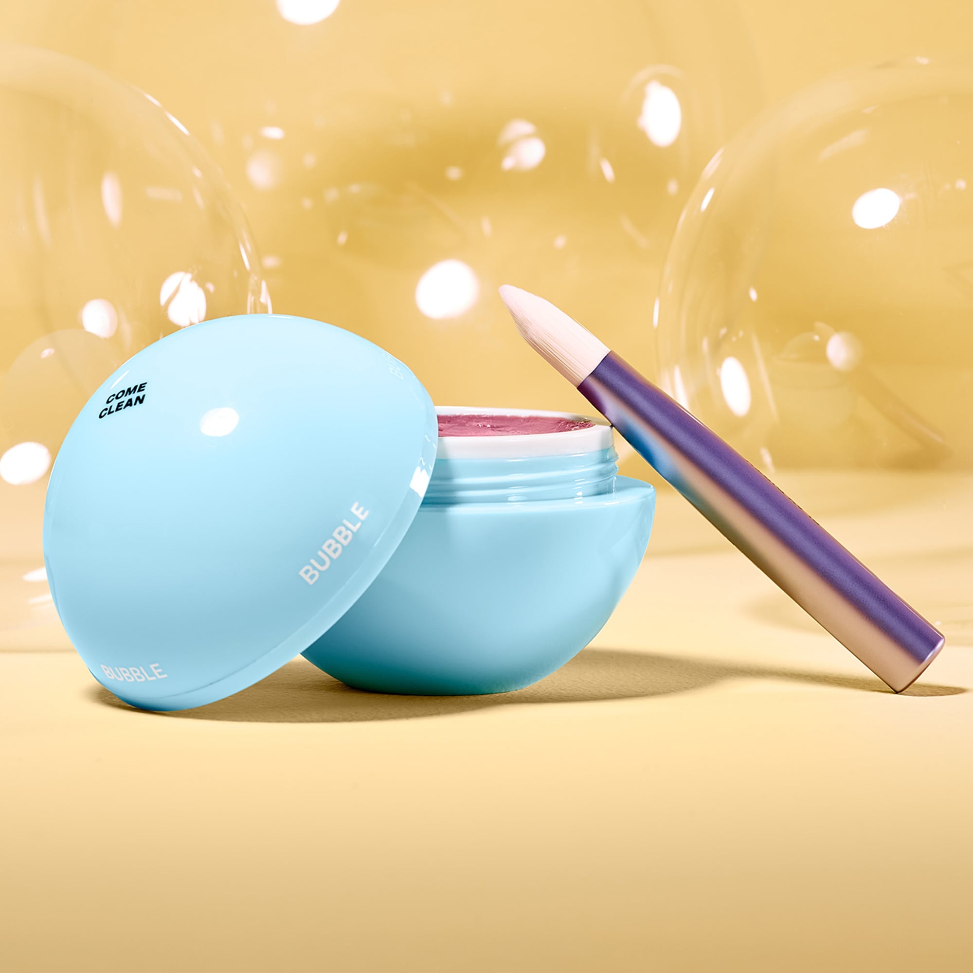 Come Clean Detoxifying Clay Mask with Brush Applicator – Bubble