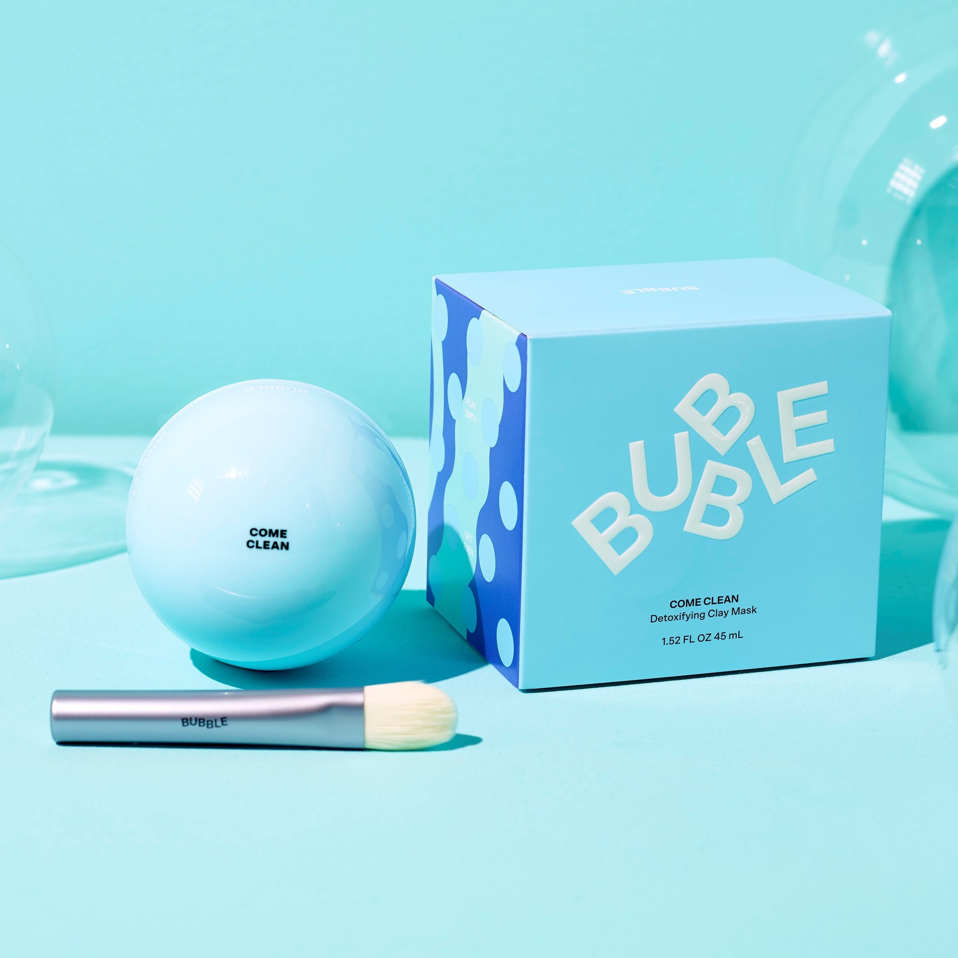 Bubble Skincare | Come Clean Detoxifying Clay Mask with Brush Applicator